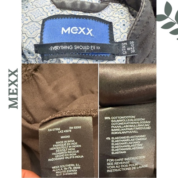 Mexx Military Style Utility Jacket Brown Asymmetrical Button Up Size 8 UK 12 - Picture 6 of 8